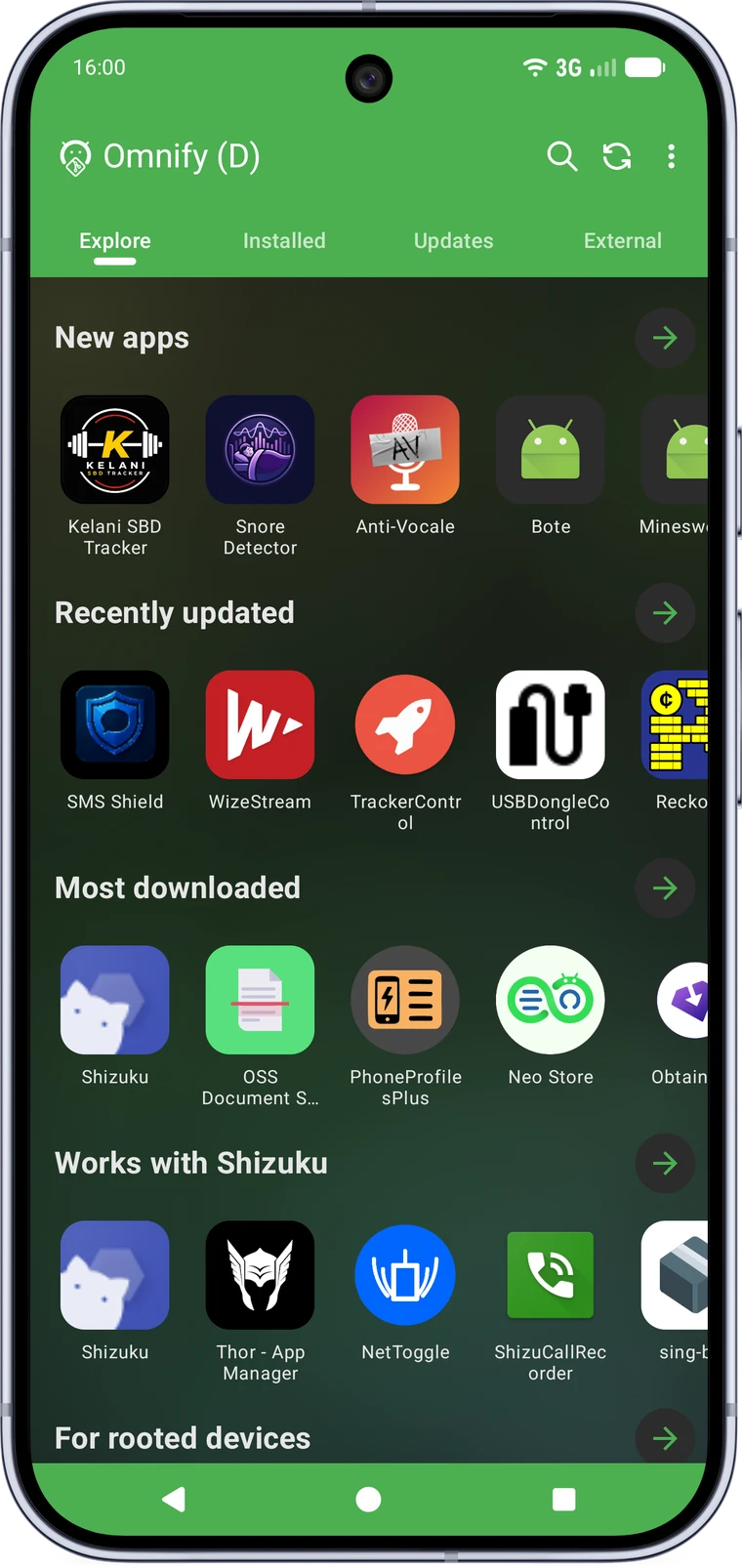 Omnify Discover home screen