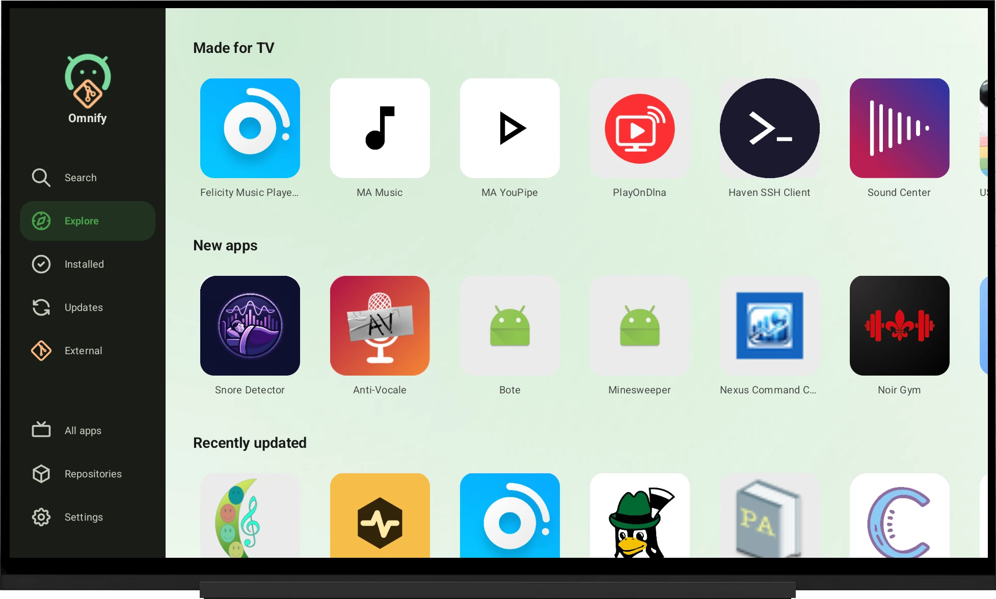 Omnify on Android TV